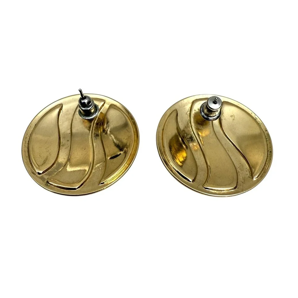 Earrings vtg gold